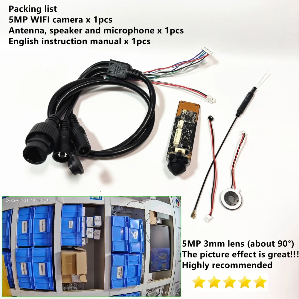 Мини-5-мегапиксельная Wi-Fi камера 5MP HD P2P Размер 18 мм Аудио Беспроводная IP-камера Модуль PCB Слот для SD-карты для домашней системы камеры видеонаблюдения
Мини-5-мегапиксельная Wi-Fi камера 5MP HD P2P Размер 18 мм Аудио Беспроводная IP-камера Модуль PCB Слот для SD-карты для домашней системы камеры видеонаблюдения