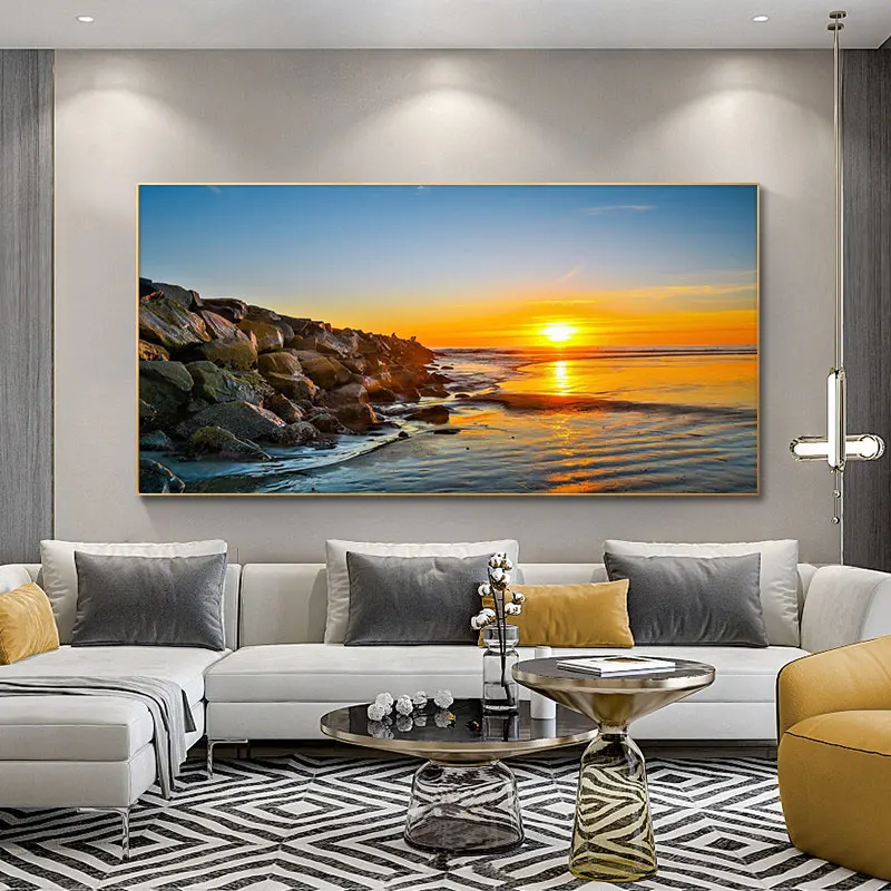 Sunset Beach Seascape Wall Art Mountain Canvas Painting Posters and Prints Modern Wall Art Picture for Living Room
Sunset Beach Seascape Wall Art Mountain Canvas Painting Posters and Prints Modern Wall Art Picture for Living Room