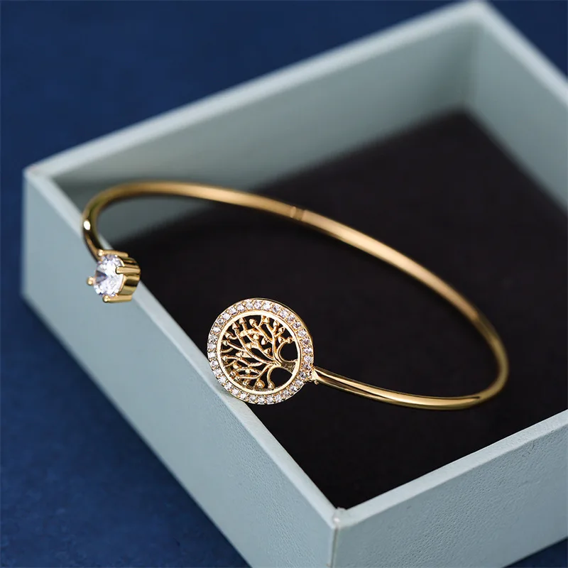 Exquisite Female White Zircon Stone Bracelet Tree Of Life Adjustable Bracelets For Women Cute Rose Gold Wedding Bracelet Bangle
Exquisite Female White Zircon Stone Bracelet Tree Of Life Adjustable Bracelets For Women Cute Rose Gold Wedding Bracelet Bangle