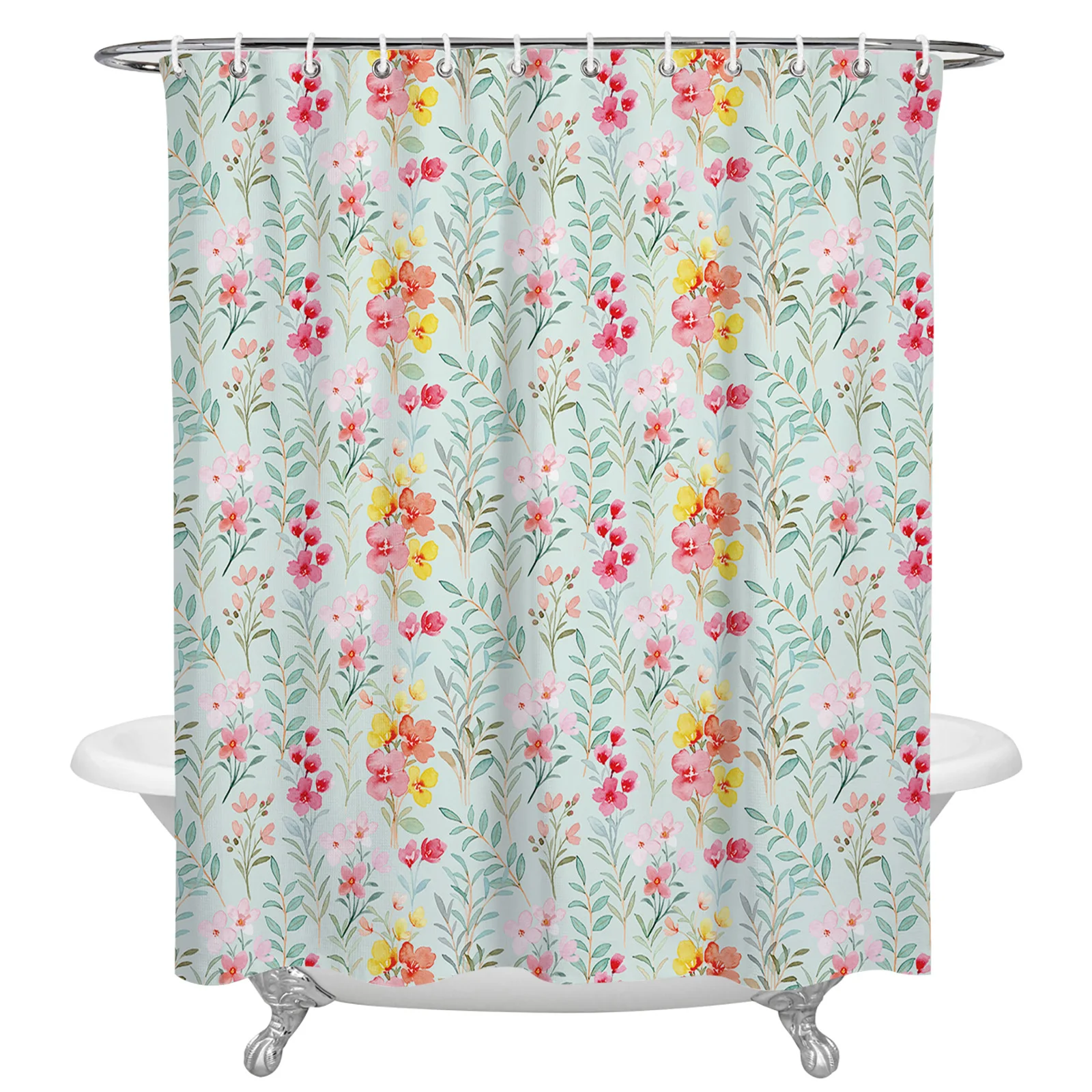 Summer Watercolor Flowers Shower Curtains Bath Decor Curtain Waterproof Polyester Fabric Bathroom Accessories
Summer Watercolor Flowers Shower Curtains Bath Decor Curtain Waterproof Polyester Fabric Bathroom Accessories