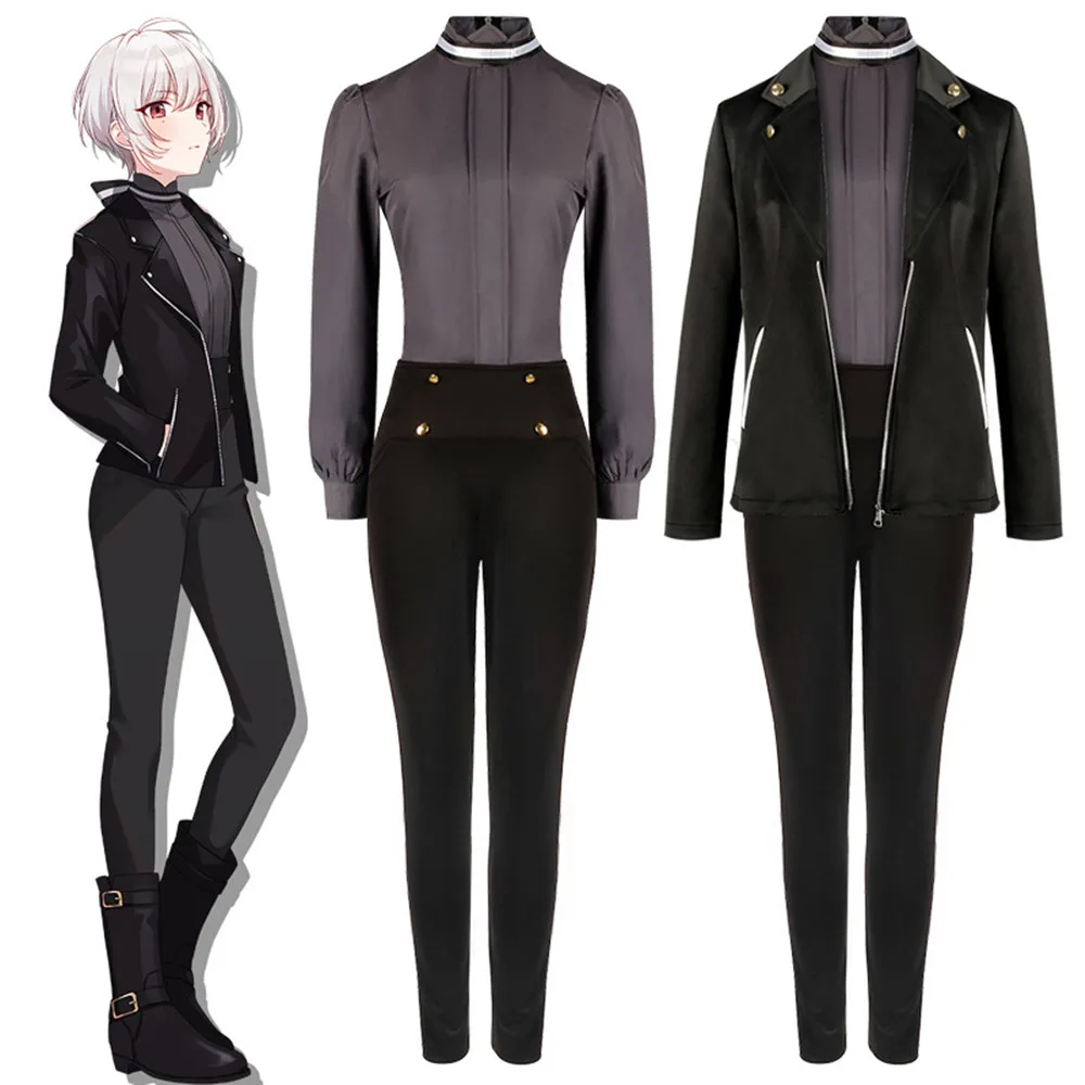 

Anime SPY ROOM Hyakki Cosplay Costume Pandemonium Sybilla Women School Uniform Halloween Spy Classroom Jacket Coat Pants Suit