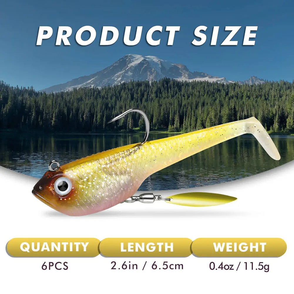 Fishing Fish 6x/set Lure Bait 6.5cm Length 6pcs/set Bait Fake Fish Fishing Lure Metal+plastic Rotating Sequin Soft
Fishing Fish 6x/set Lure Bait 6.5cm Length 6pcs/set Bait Fake Fish Fishing Lure Metal+plastic Rotating Sequin Soft