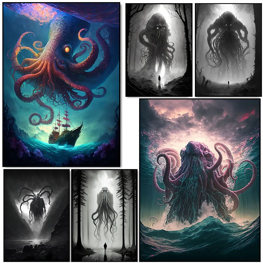 Cthulhu Abstract Mythos Poster Prints Old Gods Canvas Painting Wall Art Picture For Modern Bedroom Living Room Home Gift Decor
Cthulhu Abstract Mythos Poster Prints Old Gods Canvas Painting Wall Art Picture For Modern Bedroom Living Room Home Gift Decor