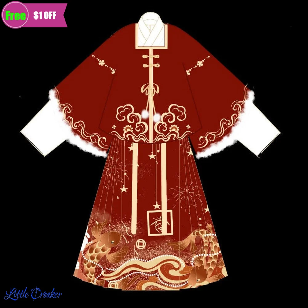 Ming Dynasty Winter Cape Women's Chinese Traditional New Year Hanfu Outfit Embroidered China New Year Costume Clothes
Ming Dynasty Winter Cape Women's Chinese Traditional New Year Hanfu Outfit Embroidered China New Year Costume Clothes