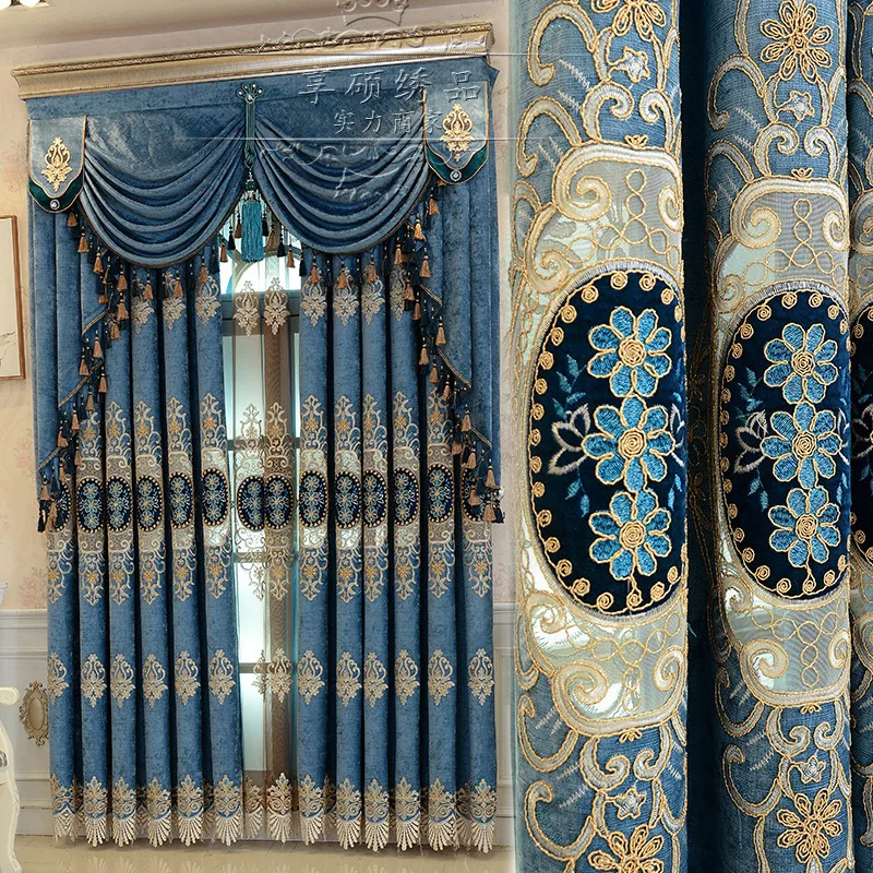 Curtains for Living Room Dining Bedroom European Style Two-color Chenille Embroidery Simple Luxury Windows Door Kitchen
Curtains for Living Room Dining Bedroom European Style Two-color Chenille Embroidery Simple Luxury Windows Door Kitchen