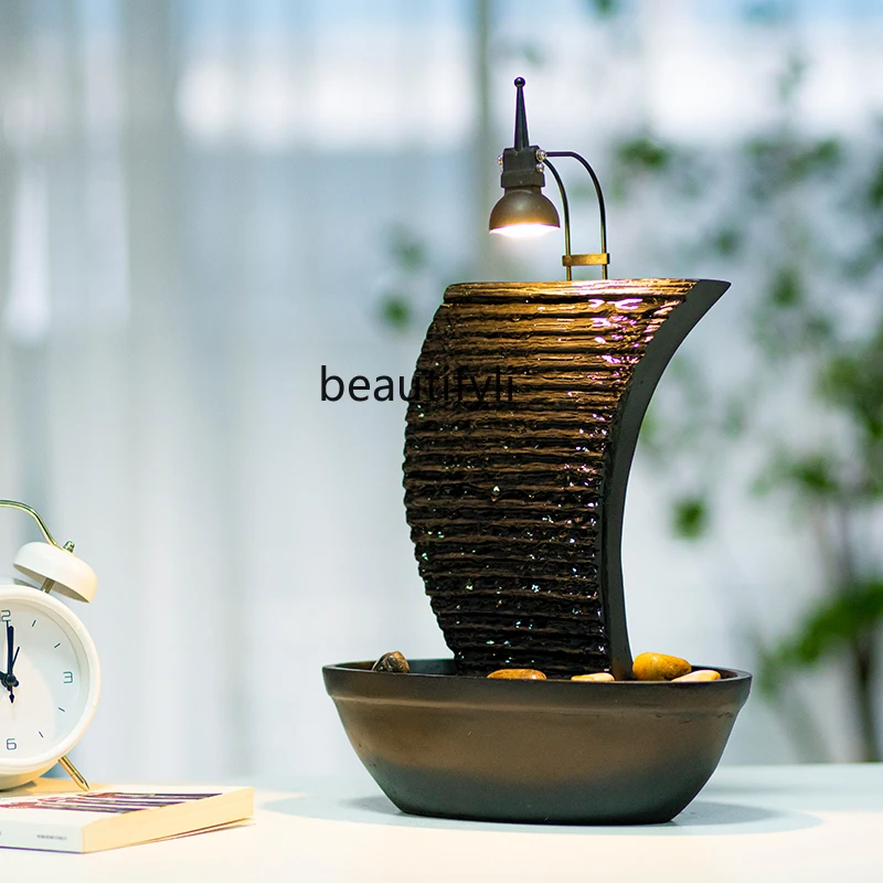 yj Smooth Sailing Money Drawing and Luck Changing Creative Small Circulating Water Landscape Fountain Decoration
yj Smooth Sailing Money Drawing and Luck Changing Creative Small Circulating Water Landscape Fountain Decoration