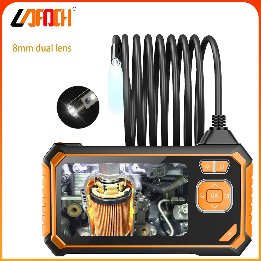 8mm Dual Lens Industrial Endoscope HD 4.3 Screen IP67 Waterproof Camera Suitable for Inspection of Engine Drain Pipe Repair
8mm Dual Lens Industrial Endoscope HD 4.3 Screen IP67 Waterproof Camera Suitable for Inspection of Engine Drain Pipe Repair
