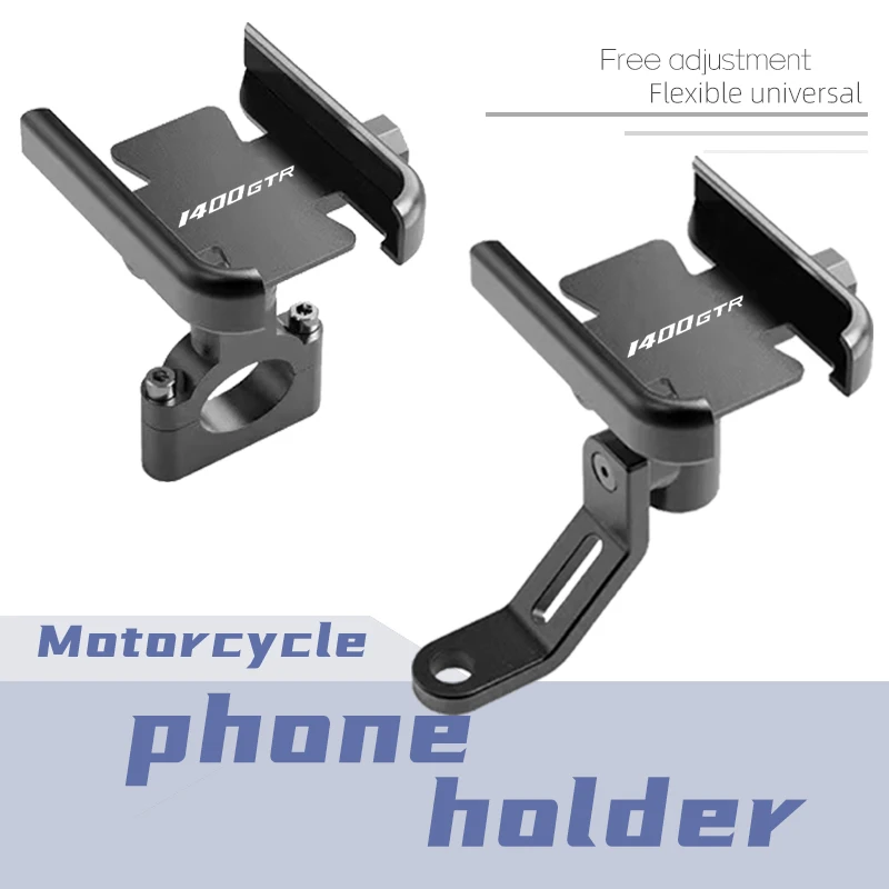 

For Kawasaki 1400 GTR 1400GTR Motorcycle Accessories Handlebar Rearview Mobile Phone Holder GPS Stand Bracket