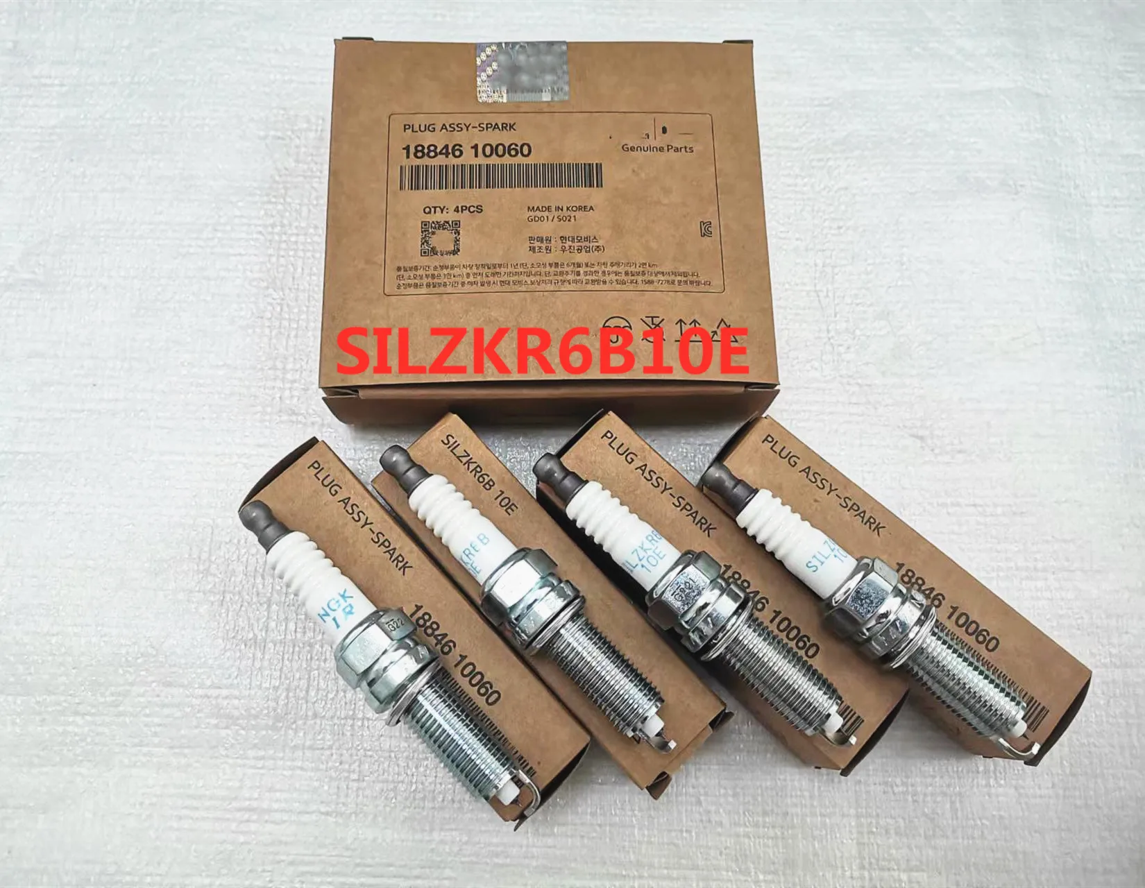 Genuine 4Pcs Ignition Spark Plug for Hyundai 2012-2017 Accent Veloster Rio Soul 1884610060 18846 10060 18846-10060
Genuine 4Pcs Ignition Spark Plug for Hyundai 2012-2017 Accent Veloster Rio Soul 1884610060 18846 10060 18846-10060