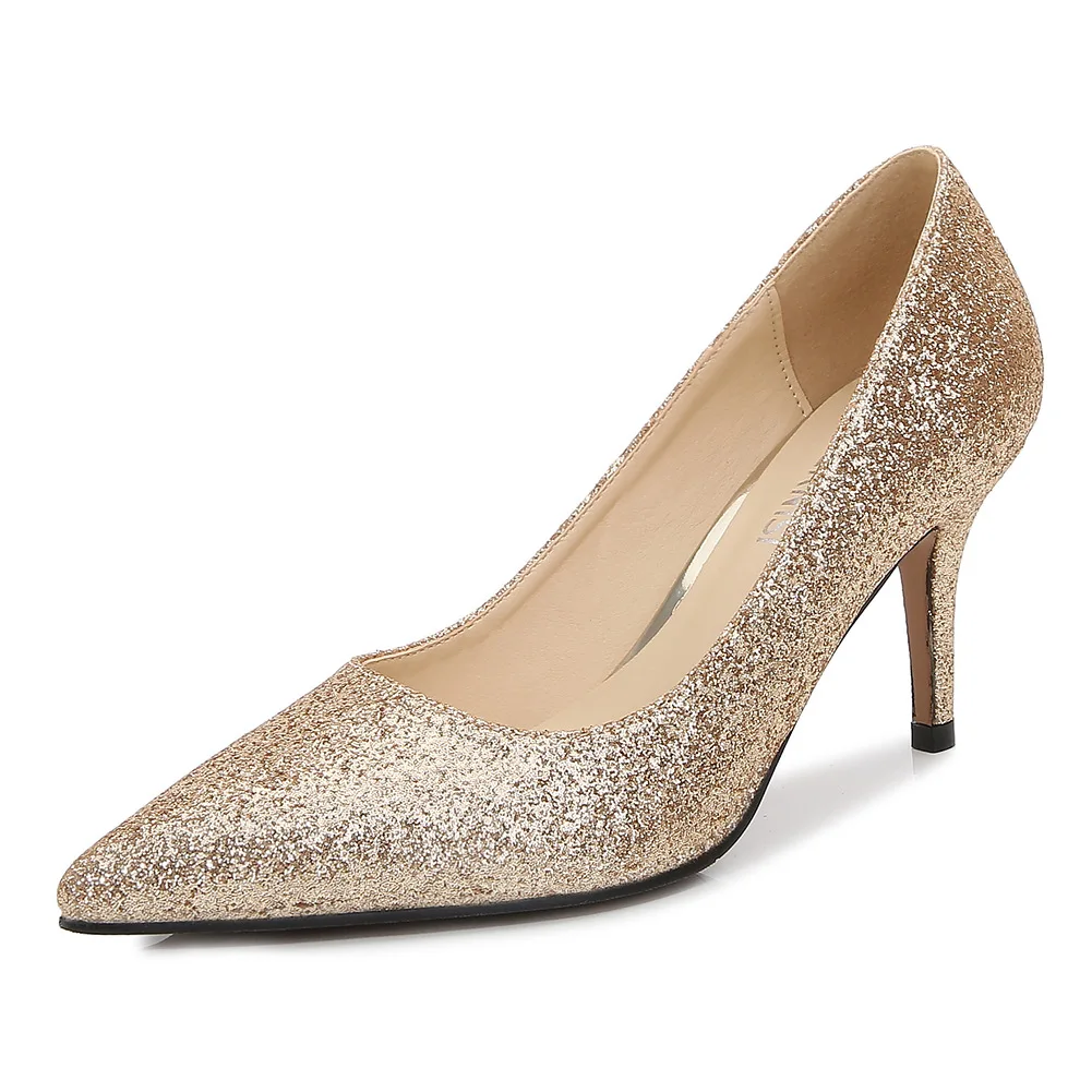 Woman Silver Party Wedding Shoes Gold Pumps Women Shiny Glitter Pointed Toe High Heels Shoes
Woman Silver Party Wedding Shoes Gold Pumps Women Shiny Glitter Pointed Toe High Heels Shoes