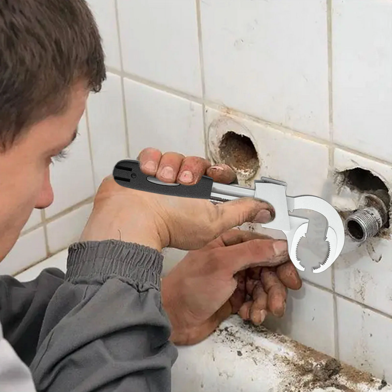 Universal Adjustable Spannner Multi-function Bath Wrench Double-ended Aluminum Alloy Tool For Home Bathroom Repair Hand Tool
Universal Adjustable Spannner Multi-function Bath Wrench Double-ended Aluminum Alloy Tool For Home Bathroom Repair Hand Tool