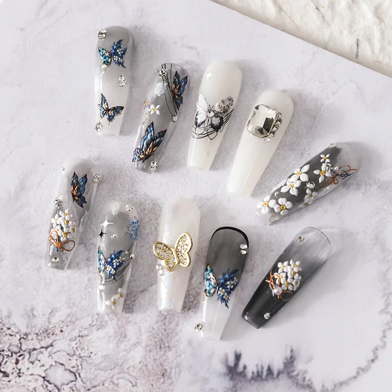 Маленькая прусская голубая бабочка Снежинка наклейки для ногтей белый цветок довольно популярный дизайн ногтей Весна аксессуары для ногтей самоклеющиеся
Маленькая прусская голубая бабочка Снежинка наклейки для ногтей белый цветок довольно популярный дизайн ногтей Весна аксессуары для ногтей самоклеющиеся