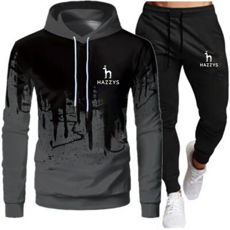 2023 new hazzys men's casual fashion solid color sweater long-sleeved sports hooded 3D sweater trousers suit two-piece
2023 new hazzys men's casual fashion solid color sweater long-sleeved sports hooded 3D sweater trousers suit two-piece