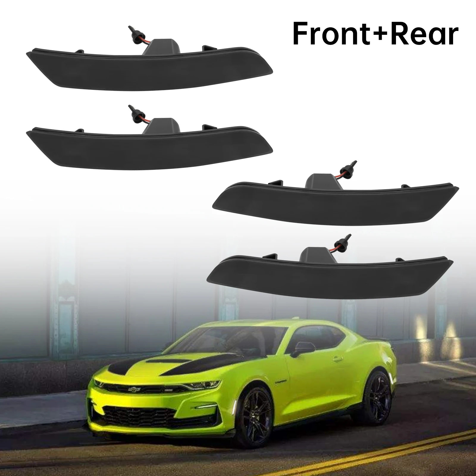 4pcs Turn Signals For 2016-2021 Chevy Camaro Smoke Cover Double Row Beads Steady White Front + Rear Side Lights Car Produts
4pcs Turn Signals For 2016-2021 Chevy Camaro Smoke Cover Double Row Beads Steady White Front + Rear Side Lights Car Produts