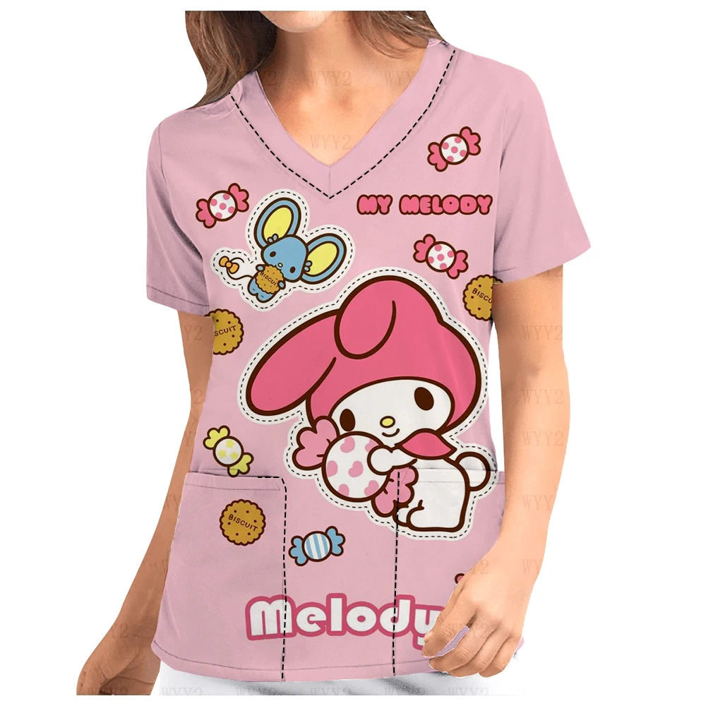 Melody Naughty Cartoon Pink V-Neck Print Scrub Top Pet Veterinary Scrub Work Clothes Dental Nurse Care Uniform Summer T-Shirt
Melody Naughty Cartoon Pink V-Neck Print Scrub Top Pet Veterinary Scrub Work Clothes Dental Nurse Care Uniform Summer T-Shirt