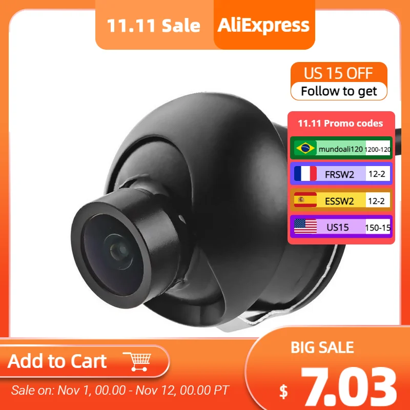 360 Degree Hd CCD 180 Degree Wide Angle Fisheye Lens Car Rear Side Camera Reversing Backup Camera Night Vision Waterproof
360 Degree Hd CCD 180 Degree Wide Angle Fisheye Lens Car Rear Side Camera Reversing Backup Camera Night Vision Waterproof