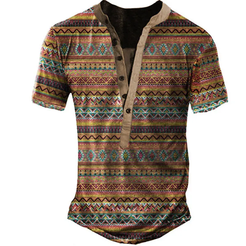 Men's Outdoor Aztec Tactical T-shirts Summer Casual Graphic T Shirts Henry Collar Oversized T-shirt
Men's Outdoor Aztec Tactical T-shirts Summer Casual Graphic T Shirts Henry Collar Oversized T-shirt