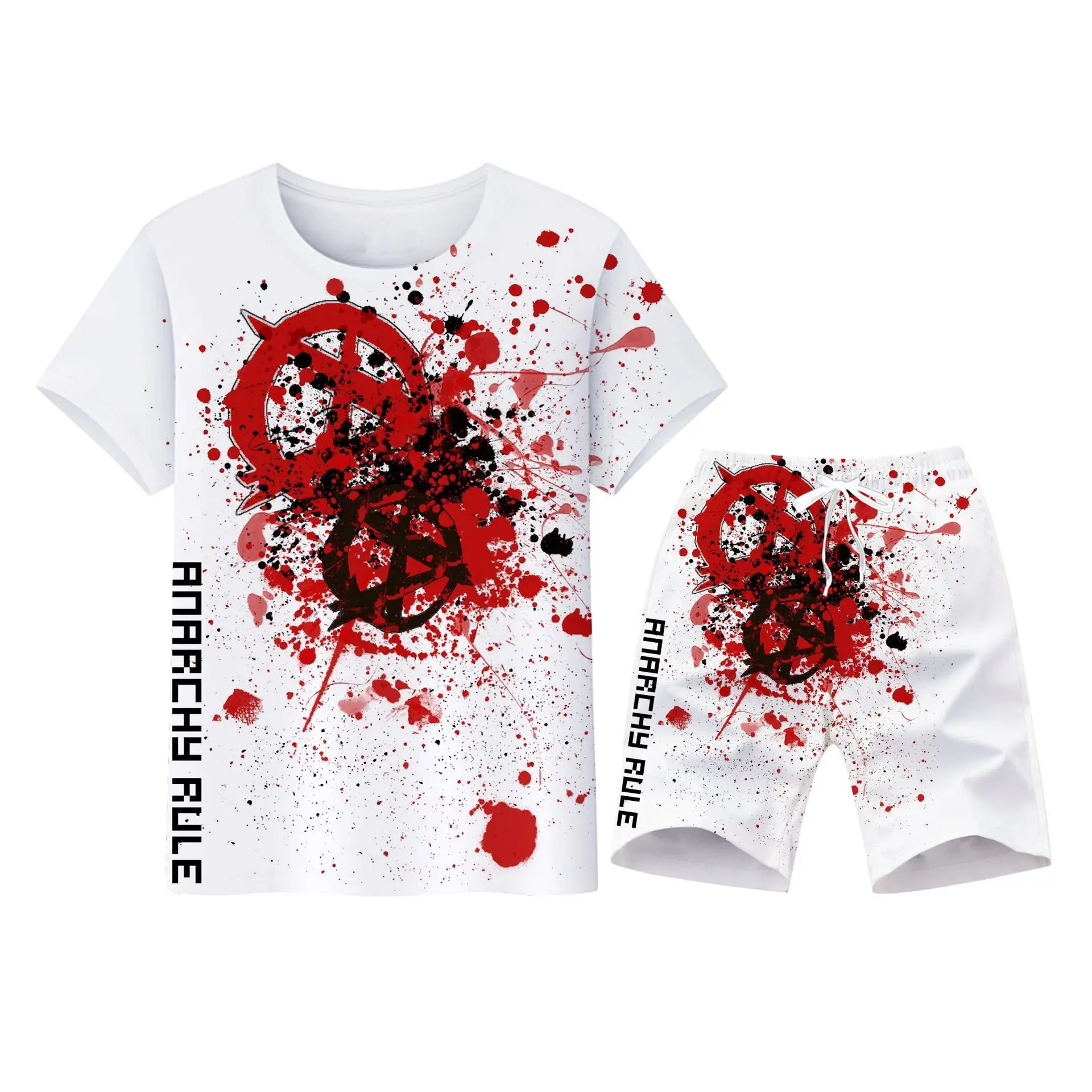 Summer Outdoor Men's 2-Piece Set Of Simple Printed Sportswear Short-Sleeved Shorts Summer Thin Section Oversized Running Clothes
Summer Outdoor Men's 2-Piece Set Of Simple Printed Sportswear Short-Sleeved Shorts Summer Thin Section Oversized Running Clothes