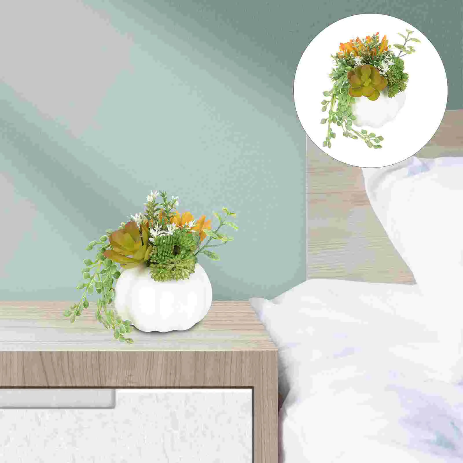 Fake Artificial Bonsaipotted Pot Faux Succulent Decor Ornamentgreen Decoration Pumpkin Home Succulents Greenery Table False
Fake Artificial Bonsaipotted Pot Faux Succulent Decor Ornamentgreen Decoration Pumpkin Home Succulents Greenery Table False