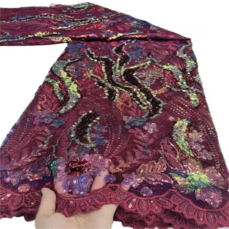 Sequins African French Lace Fabric purple High Quality Tulle Lace Material Bridal For Nigerian Wedding Dressace Wedding Fabrics
Sequins African French Lace Fabric purple High Quality Tulle Lace Material Bridal For Nigerian Wedding Dressace Wedding Fabrics