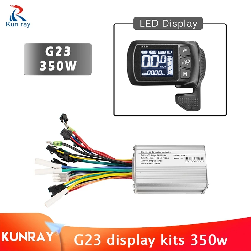 24V 36V 350W Electric Bike Conversion Kits E-bike Controller 48V LCD Display with Thumb Speed Controller for Brushless Motors
24V 36V 350W Electric Bike Conversion Kits E-bike Controller 48V LCD Display with Thumb Speed Controller for Brushless Motors