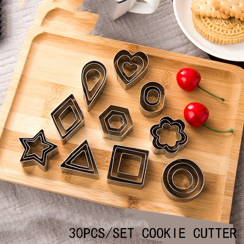 30Pcs/Set Baking Round Cookie Mold Multi-Shape Stainless Steel Biscuit Cake Tools Baking Pastry Mold Kitchenware Series
30Pcs/Set Baking Round Cookie Mold Multi-Shape Stainless Steel Biscuit Cake Tools Baking Pastry Mold Kitchenware Series