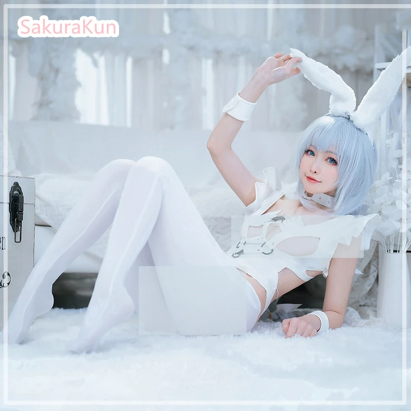 

Game Azur Lane MNF Le Malin Cosplay Costume White Bunny Girl Suit Sexy Le Malin Full Set