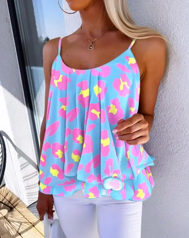 Leopard Patterned Ruffled Floral Camouflage Top and Tank Top, New Best-Selling Fashion Women's Clothing In 2023
Leopard Patterned Ruffled Floral Camouflage Top and Tank Top, New Best-Selling Fashion Women's Clothing In 2023