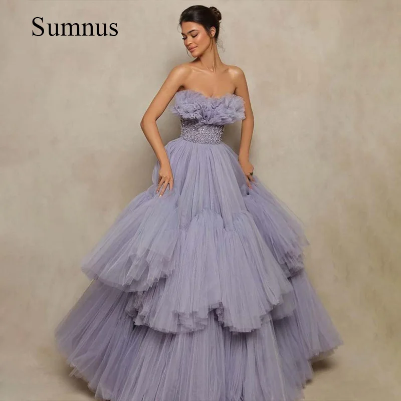 Lavender Tiered Tulle Evening Dresses Sequins Corset Sweetheart A Line Prom Dresses Backless Formal Wedding Party Gowns 2024
Lavender Tiered Tulle Evening Dresses Sequins Corset Sweetheart A Line Prom Dresses Backless Formal Wedding Party Gowns 2024