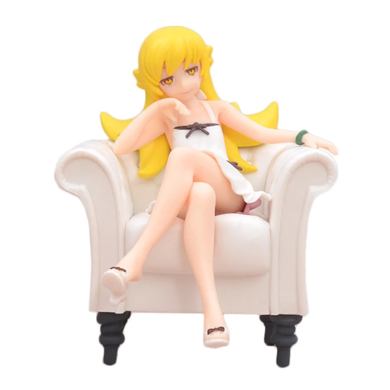 12CM Anime Monogatari Action Figure Oshino Shinobu Yellow Hair White Dress Sofa Scene Model PVC Gift Doll Collection Static Toy
12CM Anime Monogatari Action Figure Oshino Shinobu Yellow Hair White Dress Sofa Scene Model PVC Gift Doll Collection Static Toy