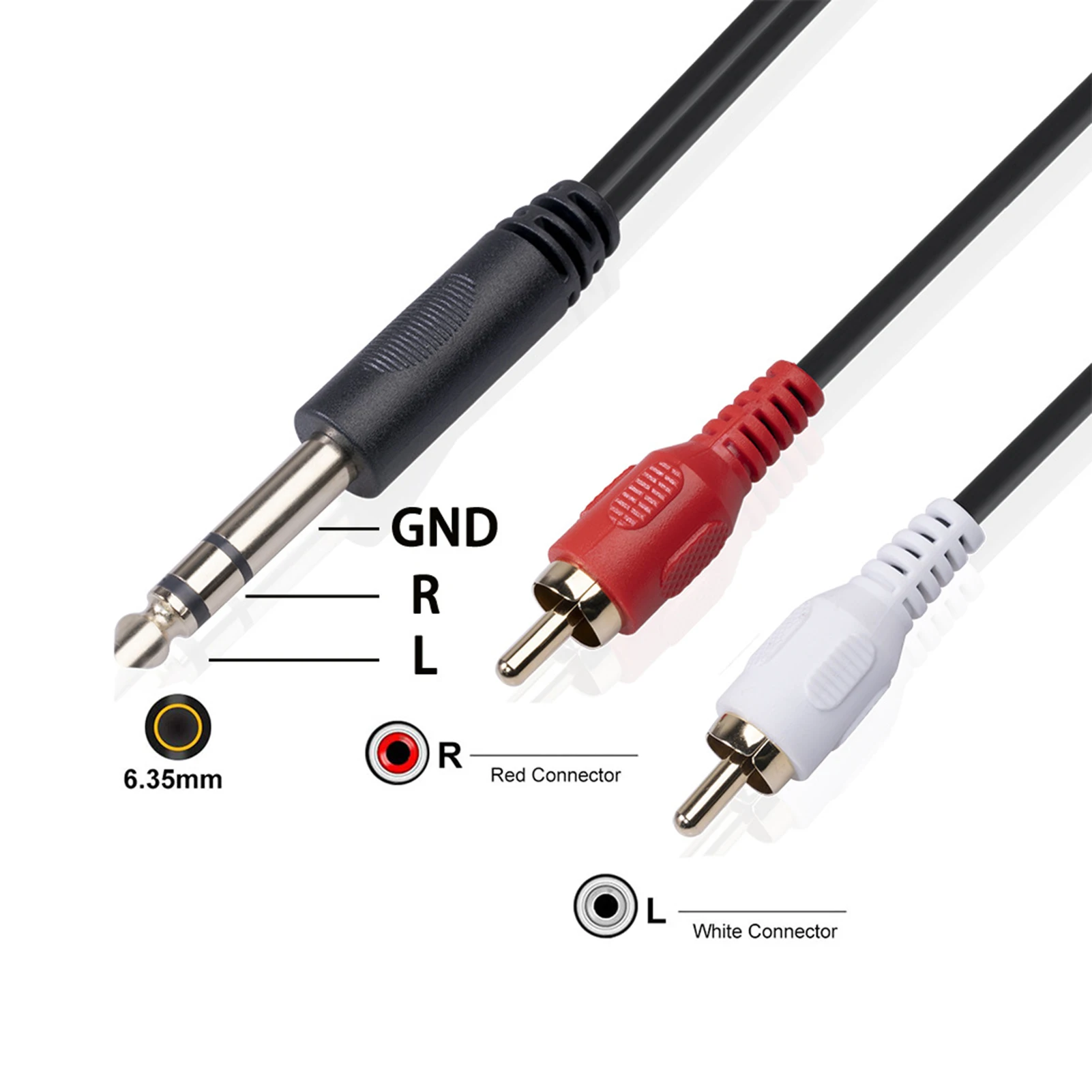 1PC 6.35mm Male to Dual RCA Male Cable 1/4 Inch to Double RCA Stereo Audio Cable Gold Plated 4.9Ft Flexible Durable Audio Cable
1PC 6.35mm Male to Dual RCA Male Cable 1/4 Inch to Double RCA Stereo Audio Cable Gold Plated 4.9Ft Flexible Durable Audio Cable