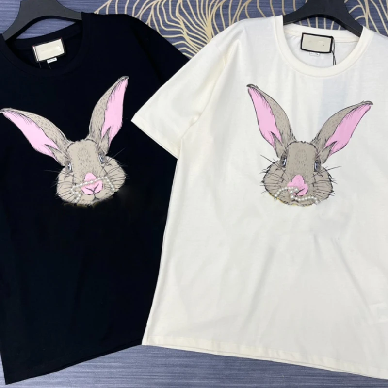 2022 Spring/Summer New Rabbit Print Short Sleeve T-Shirt Brand New Luxury Designer Women's Cotton Round Neck Short Sleeve Classi
2022 Spring/Summer New Rabbit Print Short Sleeve T-Shirt Brand New Luxury Designer Women's Cotton Round Neck Short Sleeve Classi