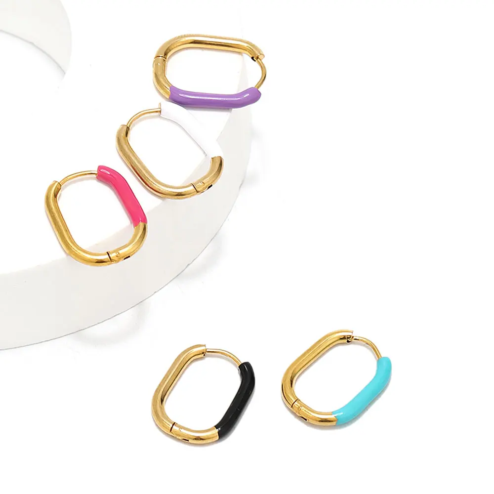 1Pair Stainless Steel Colorful Enamel Geometry Hoop Earrings Piercing Earrings for Women Charm Earrings Jewelry Gifts Wholesale
1Pair Stainless Steel Colorful Enamel Geometry Hoop Earrings Piercing Earrings for Women Charm Earrings Jewelry Gifts Wholesale