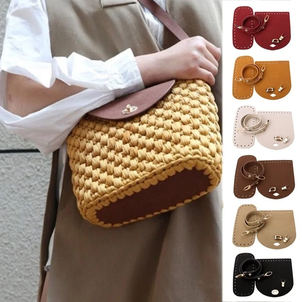 3Pcs/Set Faux Leather Shoulder Bag Bottom Strap Handbag Strap Woven Crochet Bag Set For DIY Handmade Bag Backpack Accessories
3Pcs/Set Faux Leather Shoulder Bag Bottom Strap Handbag Strap Woven Crochet Bag Set For DIY Handmade Bag Backpack Accessories