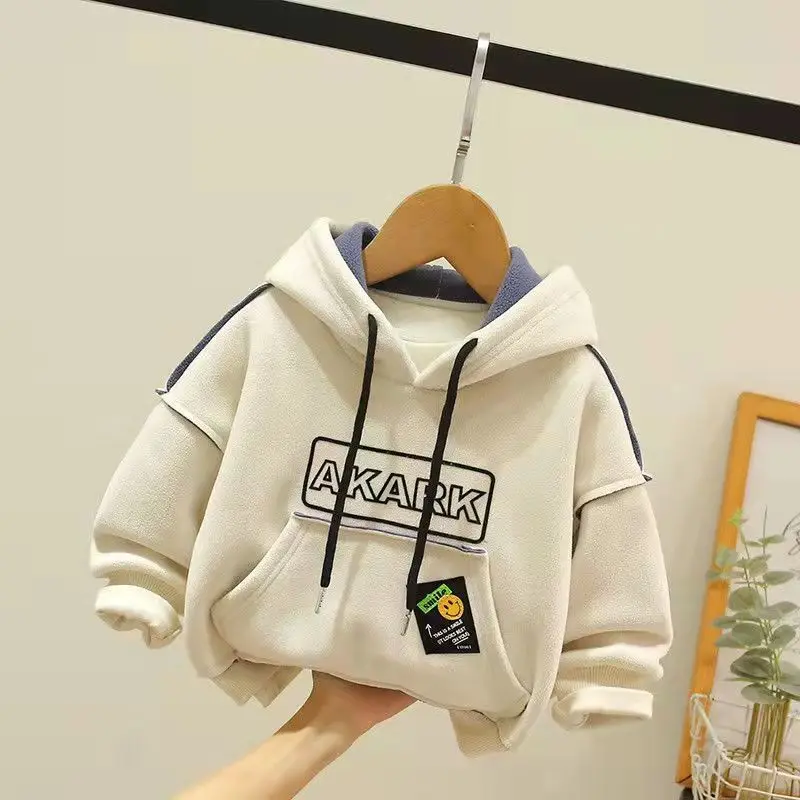 Boys Autumn Clothing 2022 New Fleece-Lined Thickened Baby Hoodie Children's Autumn and Winter Single-Layer Fleece-Lined Fashion
Boys Autumn Clothing 2022 New Fleece-Lined Thickened Baby Hoodie Children's Autumn and Winter Single-Layer Fleece-Lined Fashion