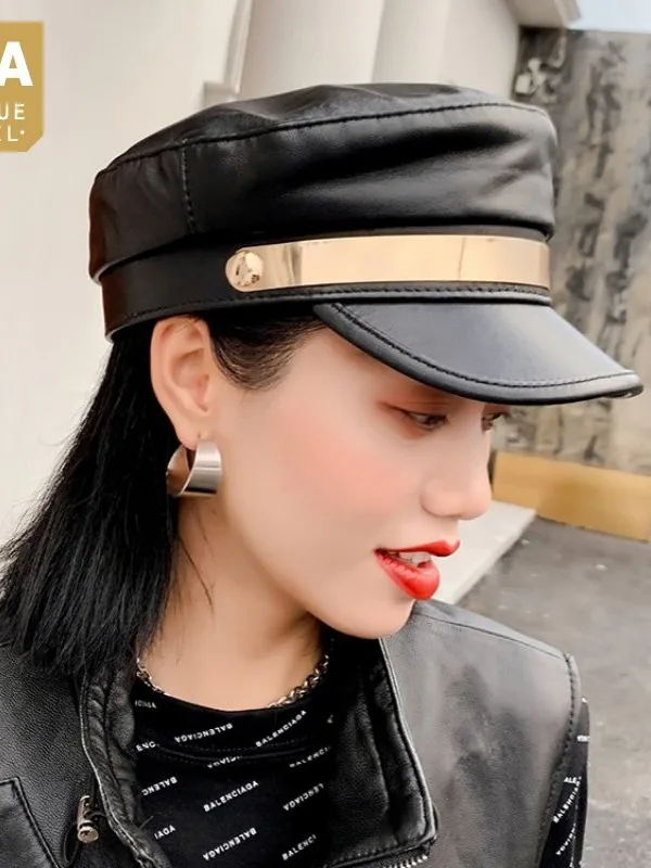 Navy Women Casual 2023 New Military Hat Sheepskin Real Leather Beret Female Fashion Flat Hat Beanie Cap Classic Chapeau Black
Navy Women Casual 2023 New Military Hat Sheepskin Real Leather Beret Female Fashion Flat Hat Beanie Cap Classic Chapeau Black