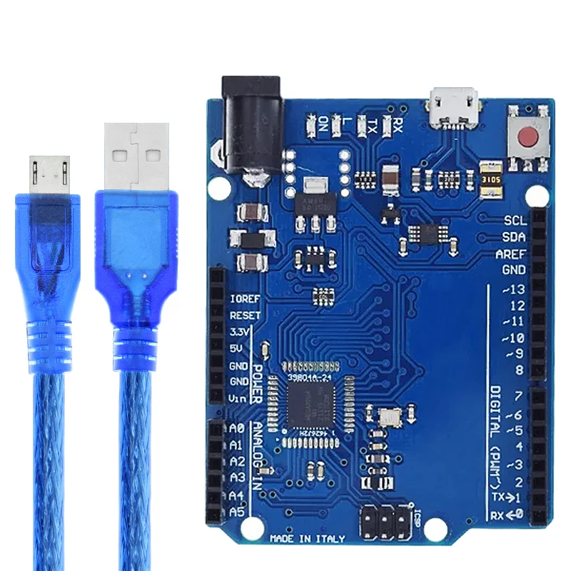 Микроконтроллер Leonardo R3 макетная плата Atmega32u4 с USB-кабелем совместимая стартовым
