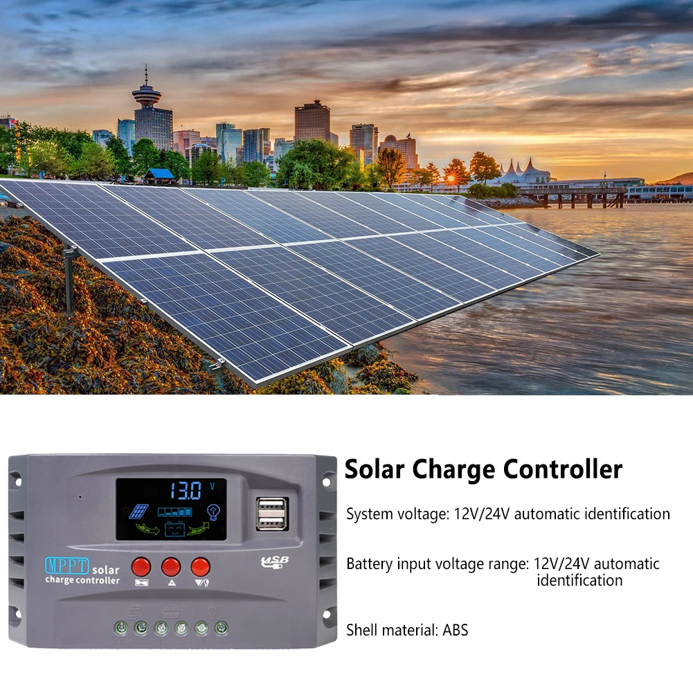Professional Solar Controller Backlight Display Solar Cell Panel Regulator MPPT Solar Panel Battery Regulators Equipment
Professional Solar Controller Backlight Display Solar Cell Panel Regulator MPPT Solar Panel Battery Regulators Equipment