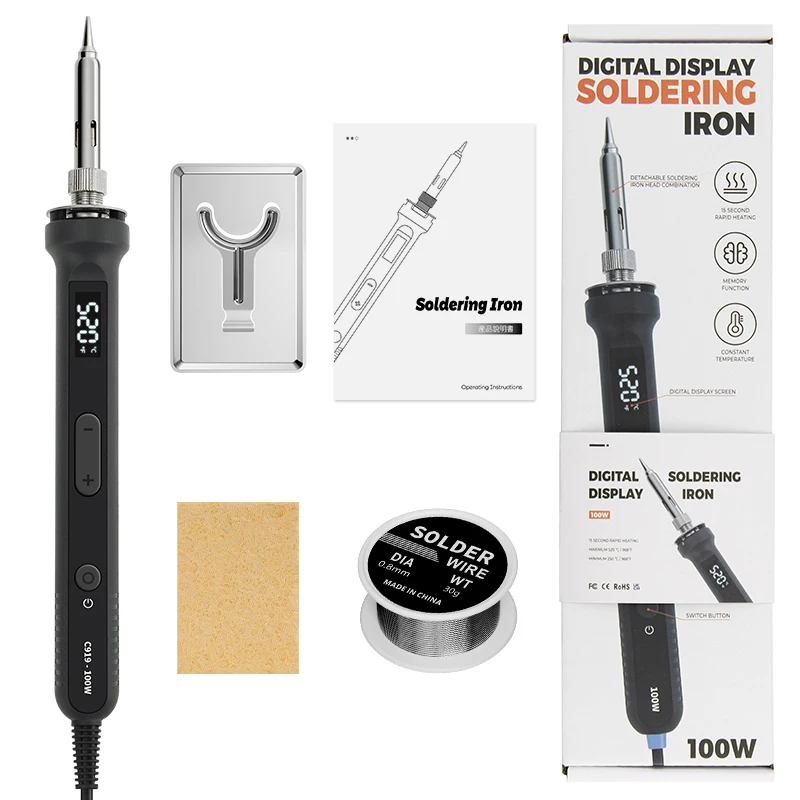 Комплект Цифрового Паяльника 100 Вт 80 Вт С Переключателем Включения/выключения Регулируемая Температура ЖК-дисплей Электронн...
Комплект Цифрового Паяльника 100 Вт 80 Вт С Переключателем Включения/выключения Регулируемая Температура ЖК-дисплей Электронн...