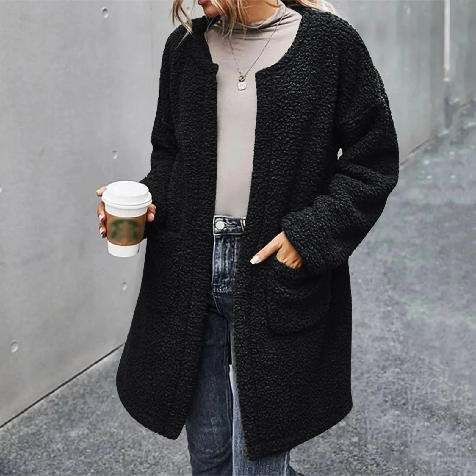 Light Weather Jacket Spring Work Jackets for Women Women Casual Solid Color Fuzzy Long Jackets Women Casual Wool Coats for Women
Light Weather Jacket Spring Work Jackets for Women Women Casual Solid Color Fuzzy Long Jackets Women Casual Wool Coats for Women