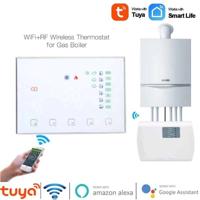 Tuya WiFi Smart Thermostat Wall Gas Boiler Water Electric Underfloor Heating Temperature Controller Home Automation
Tuya WiFi Smart Thermostat Wall Gas Boiler Water Electric Underfloor Heating Temperature Controller Home Automation