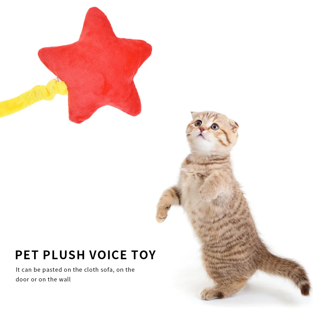 

Мягкая игрушка для домашних животных, пищащая пятиконечная звезда, щенок, кошка, детские игрушки, Веселый котенок, милая интерактивная игра,...