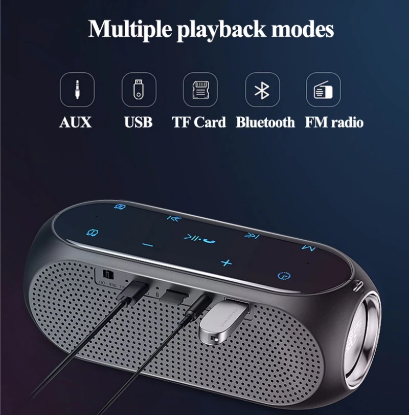 Multifunctional Wireless Bluetooth Speaker Portable Subwoofer with Clock Alarm 6D Surround Sound Stereo Sound Bar with FM Radio
Multifunctional Wireless Bluetooth Speaker Portable Subwoofer with Clock Alarm 6D Surround Sound Stereo Sound Bar with FM Radio