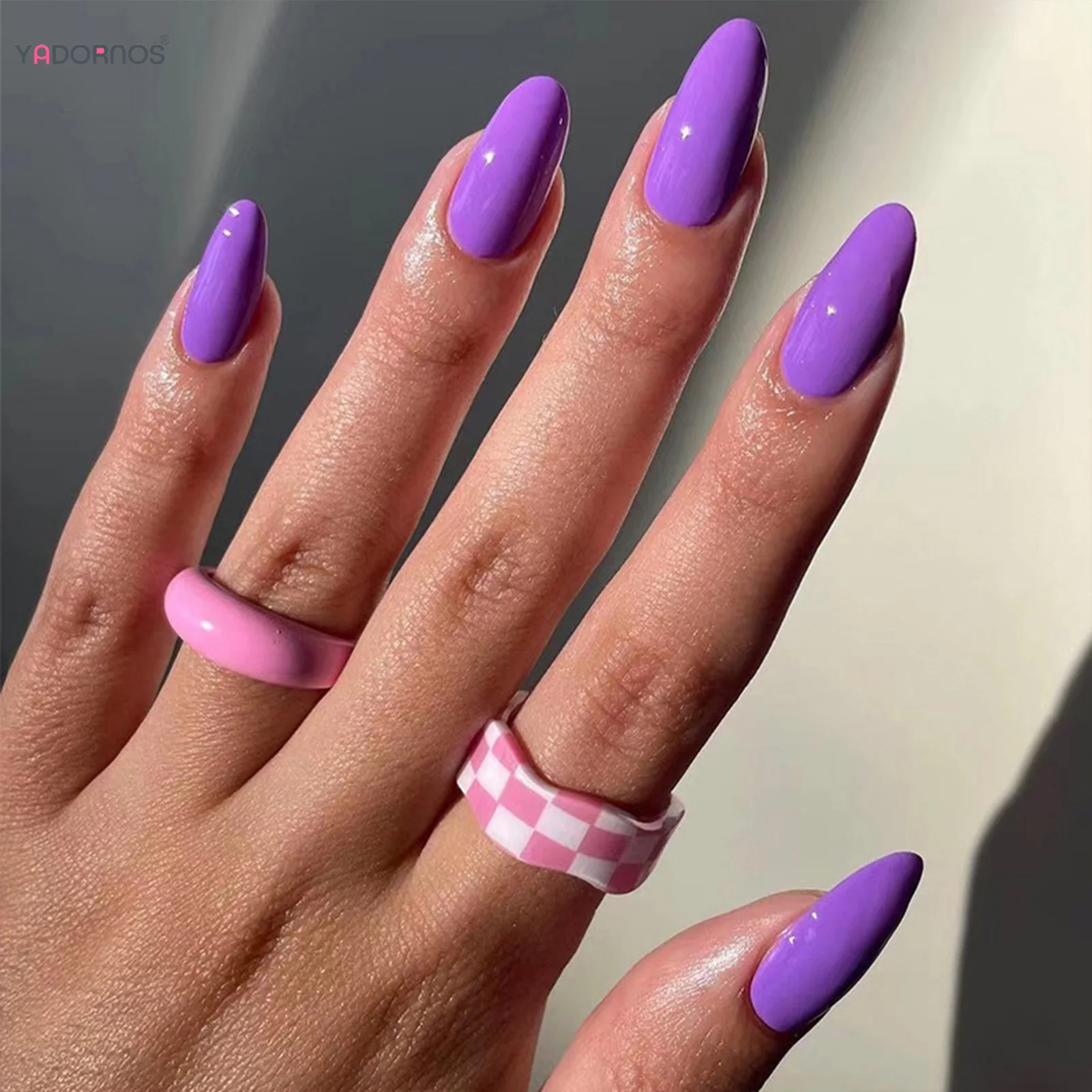 Solid Color Press on Nails Medium Length Almond False Nails Purple/Pink/Red/Green Reusable Fake Nails Tips for Women ongles 
Solid Color Press on Nails Medium Length Almond False Nails Purple/Pink/Red/Green Reusable Fake Nails Tips for Women ongles