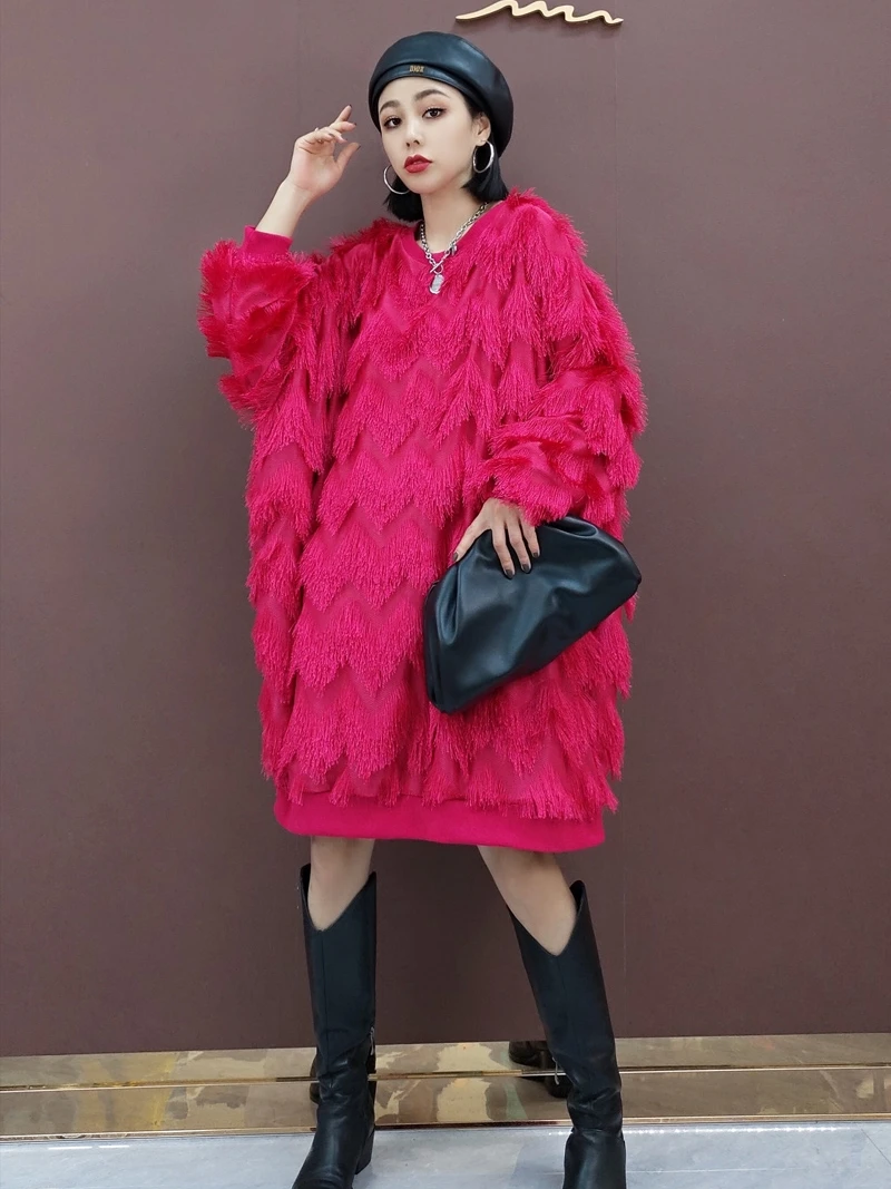 Ms spring 2023 new fashion imitation fur coat turtleneck sweater with velvet loose big yards long sweater fashion fluffy coat
Ms spring 2023 new fashion imitation fur coat turtleneck sweater with velvet loose big yards long sweater fashion fluffy coat