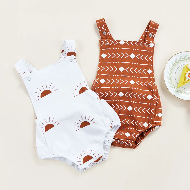 0-24M Infant Baby Girls Boys Jumpsuits Clothing 2 Style Sun/Diamond Printed Triangle Rompers
0-24M Infant Baby Girls Boys Jumpsuits Clothing 2 Style Sun/Diamond Printed Triangle Rompers
