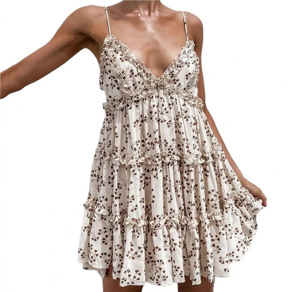 Spaghetti Strap Floral Sundress Sexy Women Dress Deep V-neck Short Dress Loose Hem Women Floral Lace Trim Mini Dress Streetwear
Spaghetti Strap Floral Sundress Sexy Women Dress Deep V-neck Short Dress Loose Hem Women Floral Lace Trim Mini Dress Streetwear