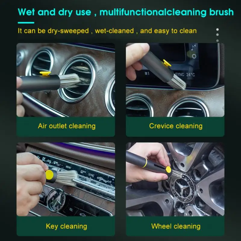 Practical Window Breaker Car Cleaning Brush Multi-function 2 In 1 Alloy Air Conditioning Outlet Cleaning Brush Vehicle Tools
Practical Window Breaker Car Cleaning Brush Multi-function 2 In 1 Alloy Air Conditioning Outlet Cleaning Brush Vehicle Tools