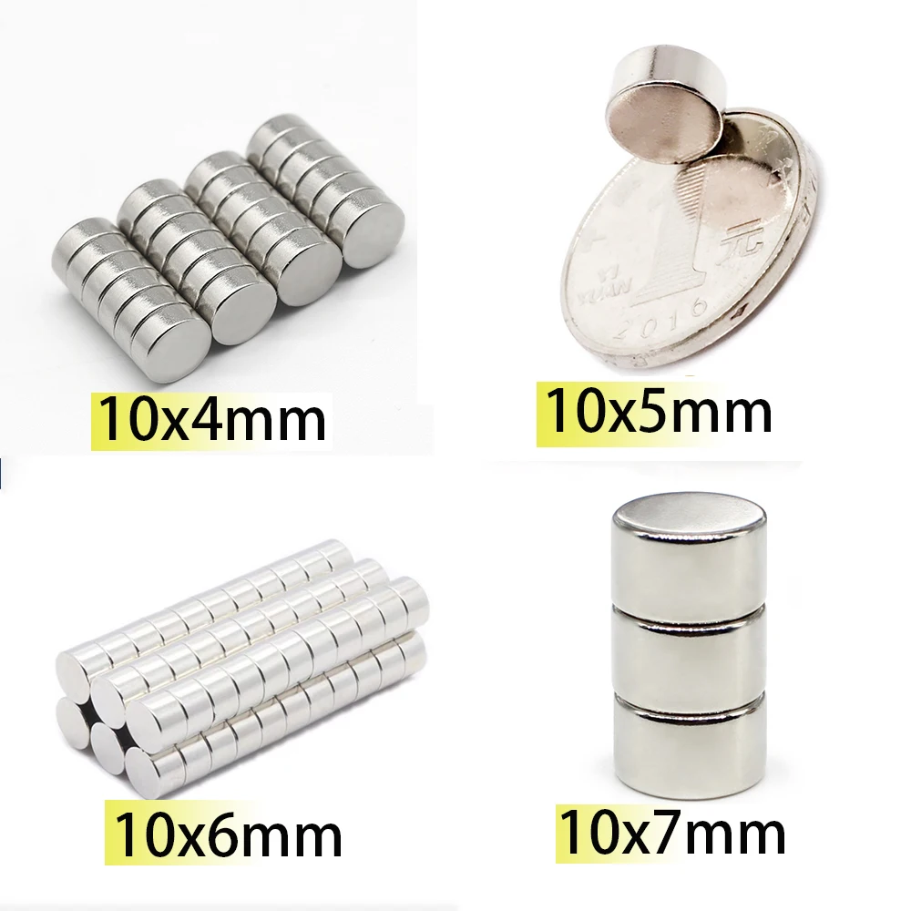 10x4/5/6/7mm Magnet Superpower10x5mm N35 Neodymium Magnets Nickle Coating Search Magnetic Fridge DIY Crafts Aimant
10x4/5/6/7mm Magnet Superpower10x5mm N35 Neodymium Magnets Nickle Coating Search Magnetic Fridge DIY Crafts Aimant
