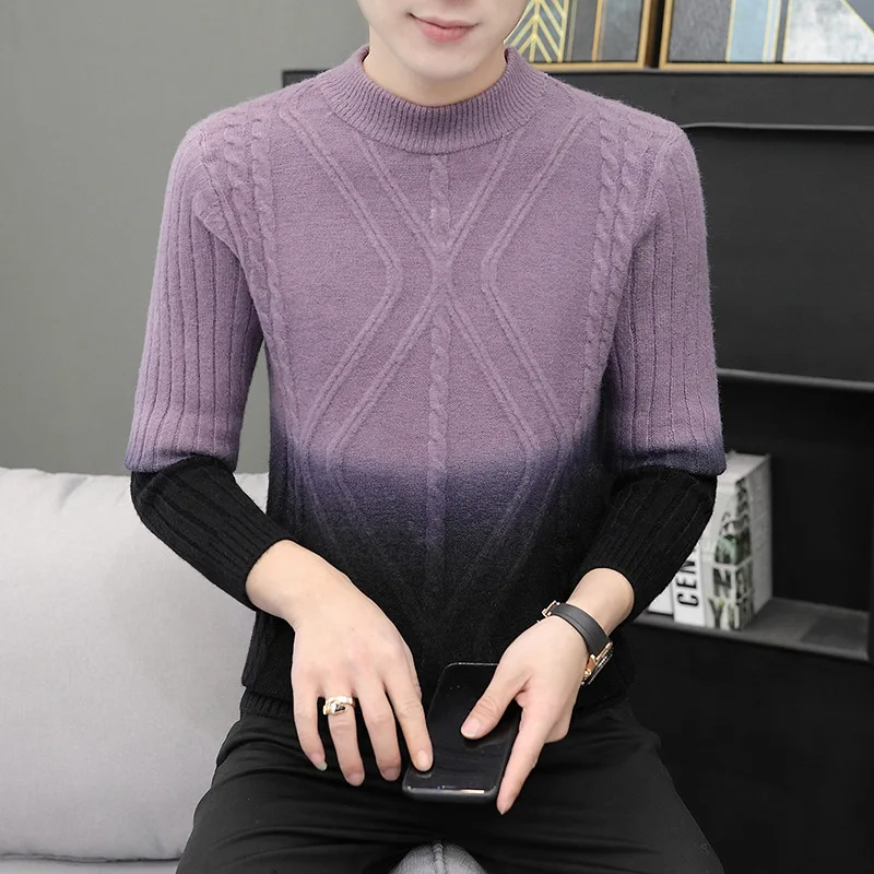 2022 Autumn and Winter New Knitted Gradient Long Sleeve Sweater Half Turtleneck Pullovers Men's Bottoming Shirt Comfortable Top
2022 Autumn and Winter New Knitted Gradient Long Sleeve Sweater Half Turtleneck Pullovers Men's Bottoming Shirt Comfortable Top